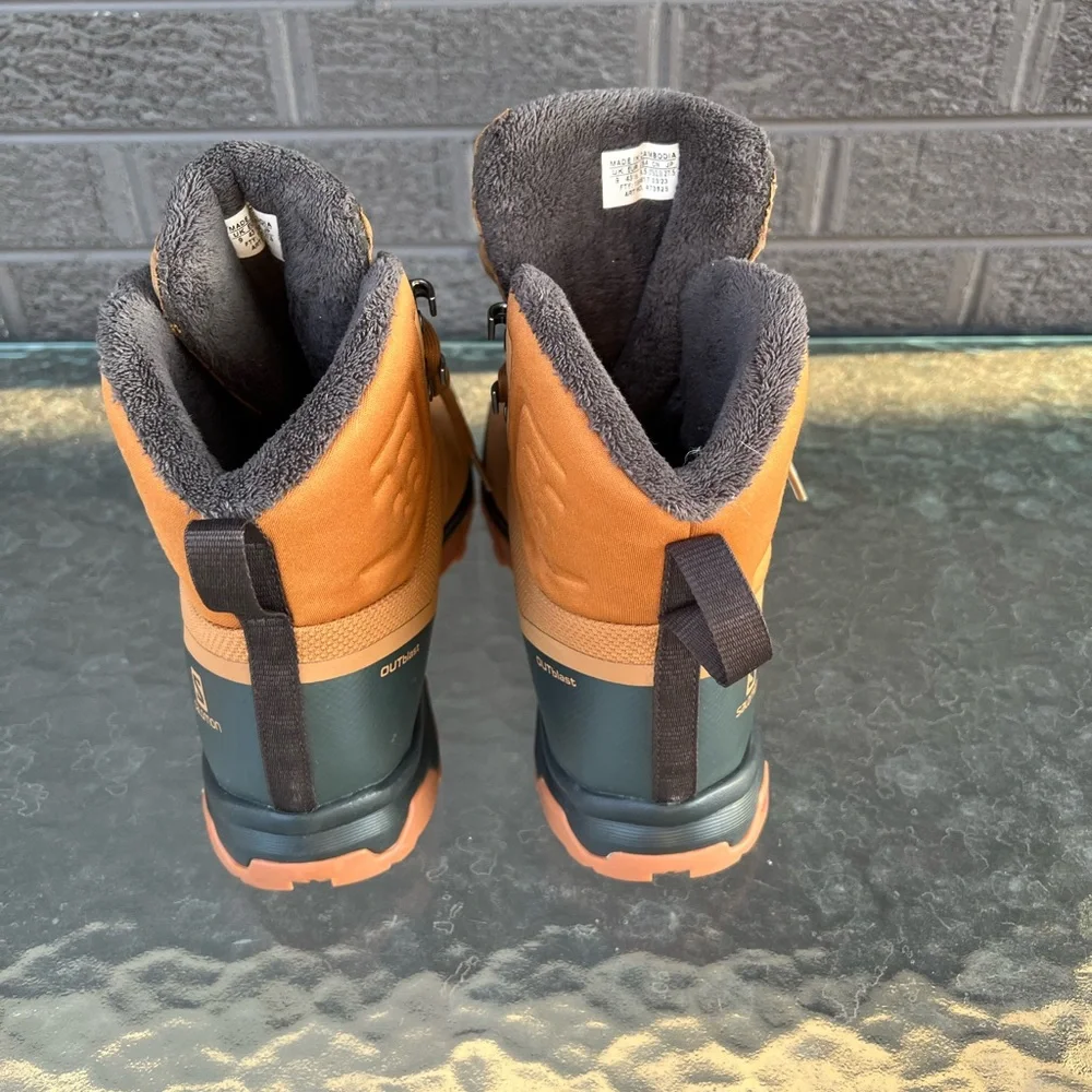 Salomon Men's Brown/Tan Waterproof Outblast Hiking Boots Sz 9.5
